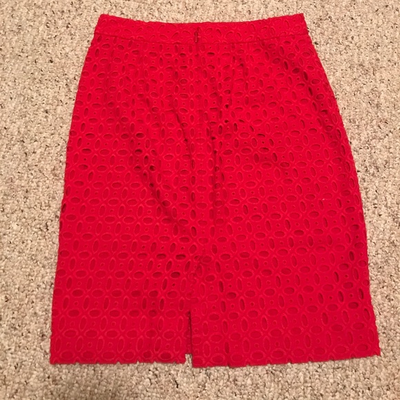 J Crew Eyelet Pencil Skirt - Picture 2 of 3